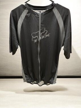 Fox Black and Gray Short Sleeve Cycling Jersey
